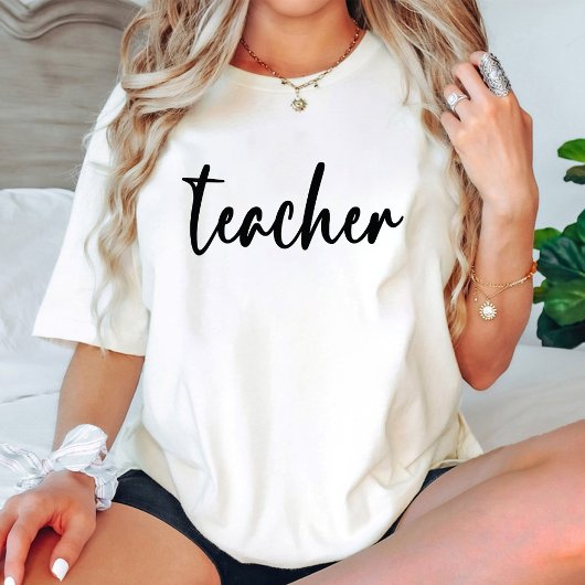 Elementary Teacher Zwart typografie trendy T-shirt
