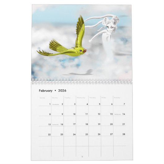 Elementen 2026 kalender (Feb 2026)