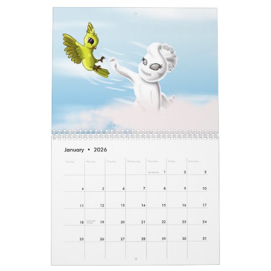 Elementen 2026 kalender (Jan 2026)