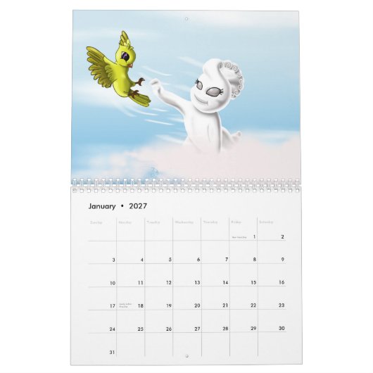Elementen 2027 kalender (Jan 2027)