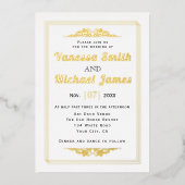  elementen en trouwgoud voor typografie folie uitnodiging (Voorkant)