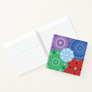 Elementen Mandala Collage Spiral Notebook Notitieboek