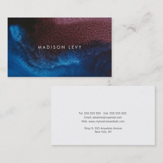 Elementen minimalistisch modern modern, modern zak afsprakenkaartje (Voorkant / Achterkant)