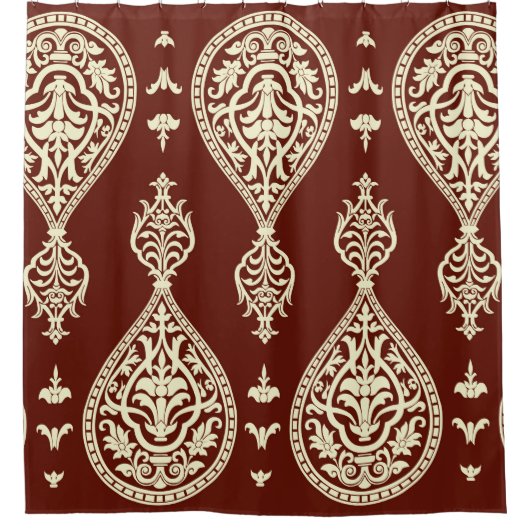 elementen op een donkere achtergrond douchegordijn (Voorkant)