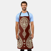  elementen op een donkere achtergrond schort (Gedragen)