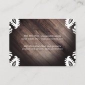  elementen / rustiek hout visitekaartje (Achterkant)