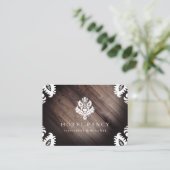  elementen / rustiek hout visitekaartje (Staand voorkant)