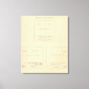 Elementen van de bevolking 1900 canvas afdruk