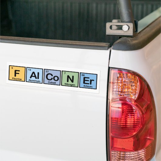 Elementen van de Falconry Bumpersticker (Op Truck)