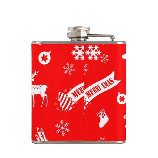 Elementen van de kerstboomkolf heupfles (Achterkant)