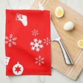 Elementen van de kerstkeukenhanddoek theedoek (Quarter Fold)