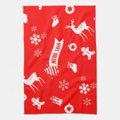 Elementen van de kerstkeukenhanddoek theedoek (Verticaal)