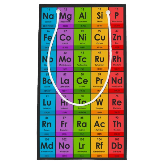 Elementen van de Periodic Table Gift Bag Klein Cadeauzakje (Voorkant)