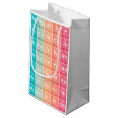 Elementen van de Periodic Table Pattern Gift Bag Klein Cadeauzakje (Achterkant Gekanteld)