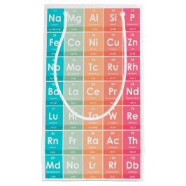 Elementen van de Periodic Table Pattern Gift Bag Klein Cadeauzakje