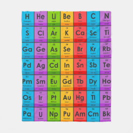 Elementen van de periodieke tabel fleece deken