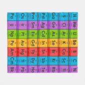 Elementen van de periodieke tabel fleece deken (Voorkant (Horizontaal))