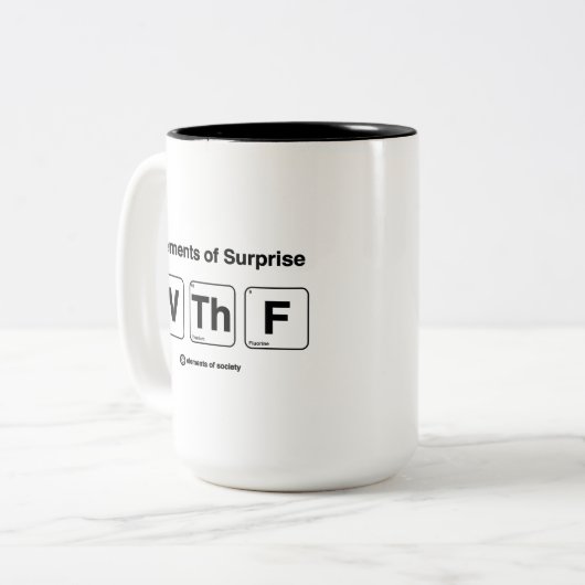 Elementen van de Surprise Funny Science Joke Mok (Voorkant links)