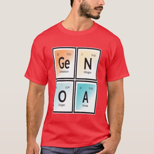 Elementen van Genoa City grappig T-shirt (Voorkant)