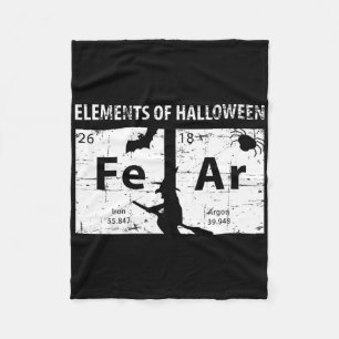 Elementen van Halloween Shirt (angst) Periodiek Fleece Deken