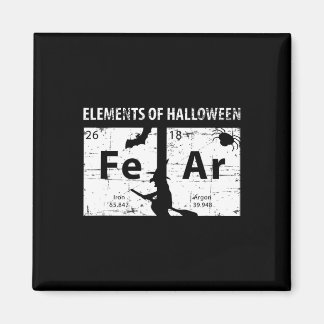 Elementen van Halloween Shirt (angst) Periodiek Magneet