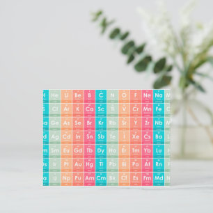 Elementen van het Periodic Table Colorful Pattern Briefkaart