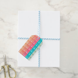 Elementen van het Periodic Table Colorful Pattern Cadeaulabel