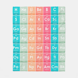 Elementen van het Periodic Table Colorful Pattern Fleece Deken