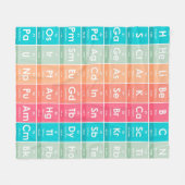 Elementen van het Periodic Table Colorful Pattern Fleece Deken (Voorkant (Horizontaal))