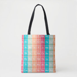 Elementen van het Periodic Table Colorful Pattern Tote Bag
