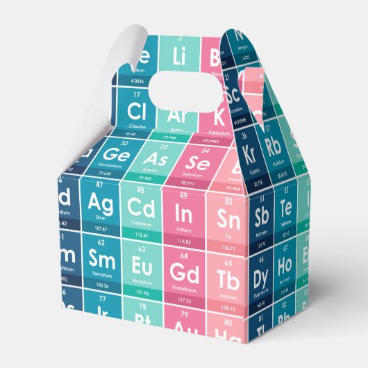 Elementen van het Periodieke Tabelpatroon Bedankdoosjes (Achterkant)