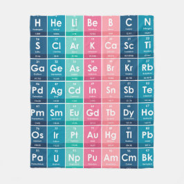 Elementen van het Periodieke Tabelpatroon Fleece Deken