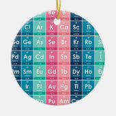 Elementen van het Periodieke Tabelpatroon Keramisch Ornament (Voorkant)