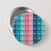 Elementen van het Periodieke Tabelpatroon Ronde Button 7,6 Cm (Voorkant /achterkant)