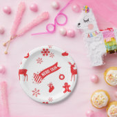 Elementen van Kerst Wit Papieren Borden Bordje (Feest)