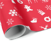 Elementen van kerstrood omslagpapier cadeaupapier (Rol Hoek)