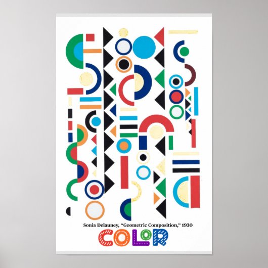 Elementen van Kunst - Kleur, Sonia Delauney Poster (Voorkant)