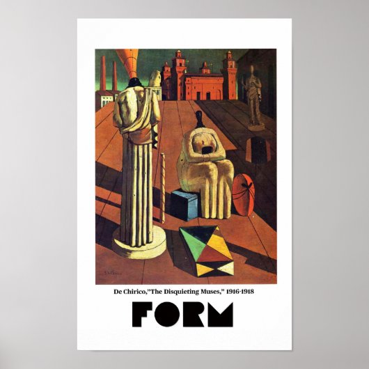 Elementen van Kunst - Vorm met De Chirico Poster (Voorkant)