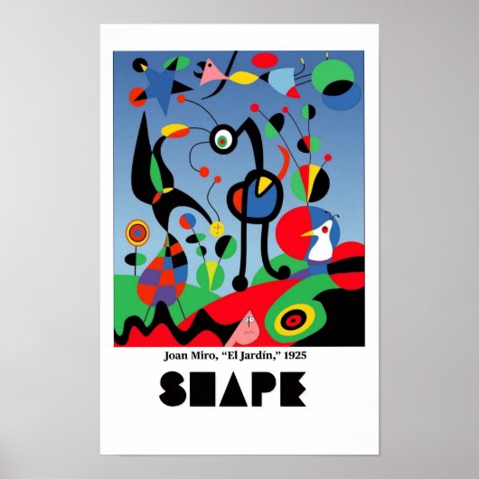 Elementen van Kunst - Vormen met Miro Poster (Voorkant)