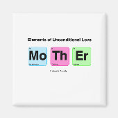 Elementen van Love Moeder Cute Funny Science Magneet (Voorkant)