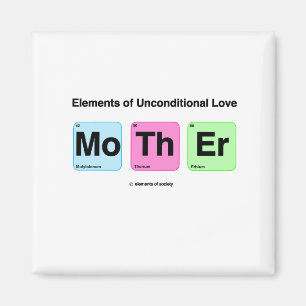 Elementen van Love Moeder Cute Funny Science Magneet