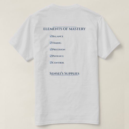 Elementen van Meesterschap T-shirt (Design achterkant)