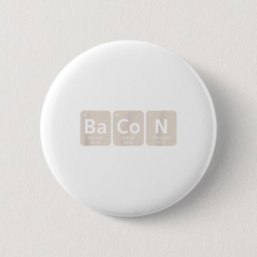 Elementen van spek _ Grappige BBQ, Varkensgrillen  Ronde Button 5,7 Cm (Voorkant)