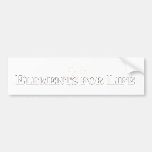 Elementen voor levenslange Bumpersticker (Voorkant)