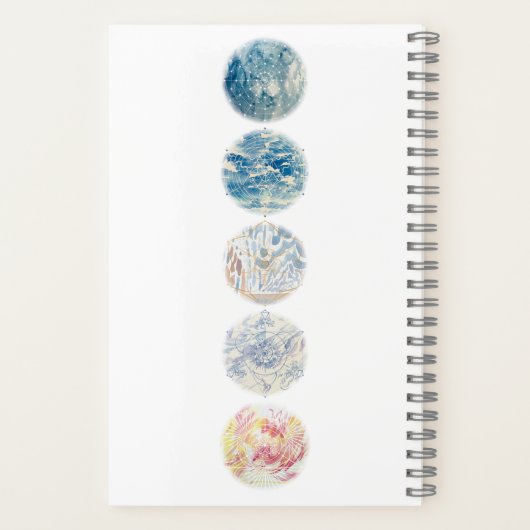 Elementen Waterverf Mandala Notitieboek (Achterkant)