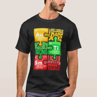Elementenchemie voor autisme Au-Ti-SM (Autism Awar T-shirt