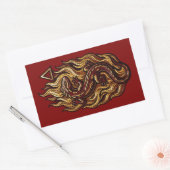 Elemento Fuego Rechthoekige Sticker (Envelop)