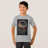 elementos abstratos da natureza de cor negra t-shirt (Voorkant volledig)