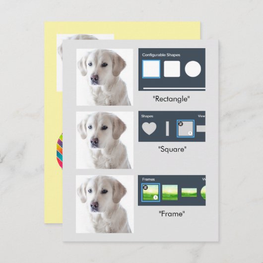 Elements - Frames, Shapes, SVG Masking Test Feestdagenkaart (Voorkant / Achterkant)