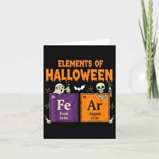 Elements Of Halloween Fear Periodically Halloween  Kaart (Voorkant)